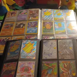 Pokemon Cards w/ Mini Binder & Sleeves - 200 Card Lot - 5+ Ultra Rare included - Image 4
