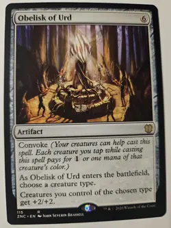 MTG Obelisk of Urd Commander: Zendikar Rising Regular - Image 1