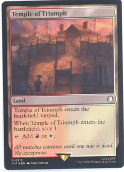 MTG Temple of Triumph R Fallout #312 FOIL - Image 1