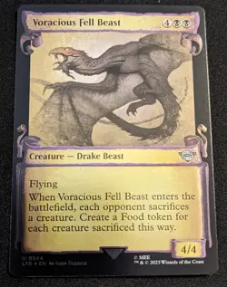 MTG - Voracious Fell Beast (Showcase Scrolls) FOIL - The Lord of the Rings: SE - Image 1