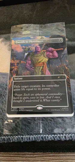 THANOS MtG PSA Promo Swords to Plowshares Marvel in hand. Ships immediately! - Image 2