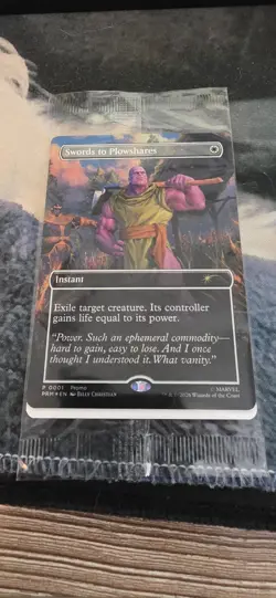 THANOS MtG PSA Promo Swords to Plowshares Marvel in hand. Ships immediately! - Image 3