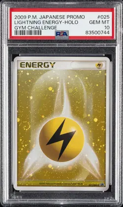 2009 POKEMON JPN PROMO GYM CHALLENGE #025 LIGHTNING ENERGY-HOLO PSA 10 - Image 1