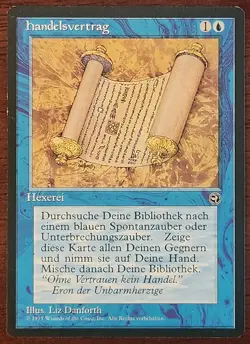 Merchant Scroll MtG Homelands German LP Magic The Gathering - Image 1