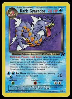 Pokemon Card - Dark Gyarados Team Rocket 25/82 Rare - Image 1