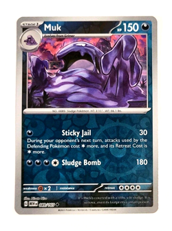 Muk - 089/165 - Uncommon - Reverse Holo - SV: Scarlet & Violet 151 - Pokemon - Image 1
