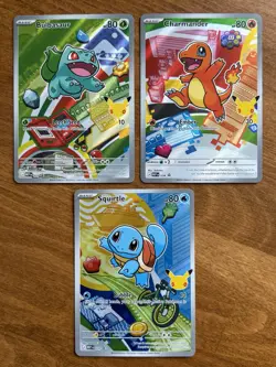 Gen 1 Kanto Starter Set - First Partner Illustration Collection - Pokemon TCG - Image 1