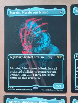 4x Marvin, Murderous Mimic (Showcase) **NEAR MINT** **UNPLAYED** MTG - Image 2