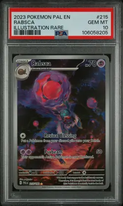 2023 POKEMON PAL EN-PALDEA EVOLVED ILLUSTRATION RARE #215 RABSCA PSA 10 - Image 1