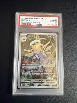 PSA 10 Shedinja 144/132 Pokemon Me01: Mega Evolution Illustration Rare 2025 - Image 1