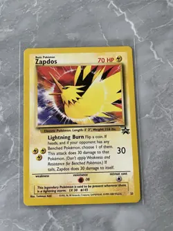 Zapdos #23 Black Star Promo WOTC Pokemon Legendary Bird Vintage TCG 1999 NM - Image 1
