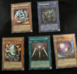 Konami Yu-Gi-Oh! 5-Card Lot Blue-Eyes Toon Dragon Relinquished UFO Turtle, etc - Image 1
