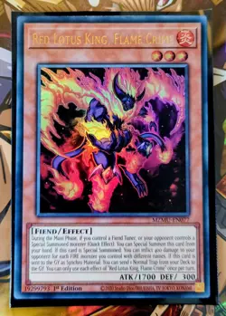Red Lotus King, Flame Crime (Ultra Rare) - MZMU-EN077 - Yu-Gi-Oh TCG - Image 1