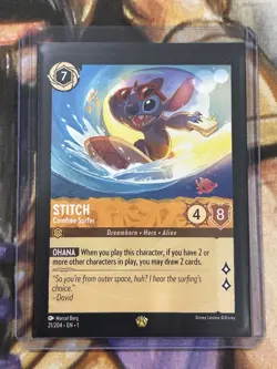 Stitch - Carefree Surfer 21/204 Disney Lorcana The First Chapter Regular - NM 🔥 - Image 3