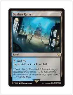 1x Sunken Ruins, Final Fantasy Commander, MTG NM - Image 1