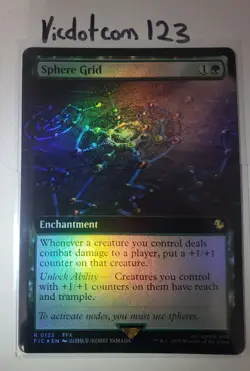 2025 MTG Magic- Sphere Grid Rare (Extedned art FOIL) #0123- Final Fantasy - Image 1