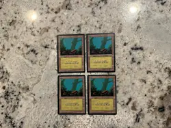 Mtg Fbb Forest x4 - Magic the Gathering Fbb German Forest Wald Lp - Image 1