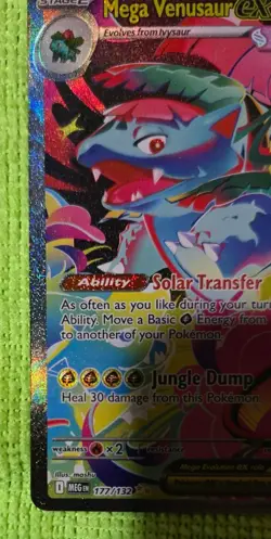 Pokemon Mega Venusaur EX 177/132 – SIR – Mega Evolution Base Set – NM/M - Image 4