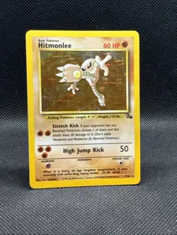 Hitmonlee 7/62 Fossil Holo MP Pokemon TCG Wizards Of The Coast - Image 1