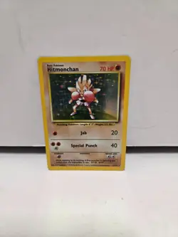 Pokemon Hitmonchan 7/102 Base Set Holo w/ Top Loader - Image 3