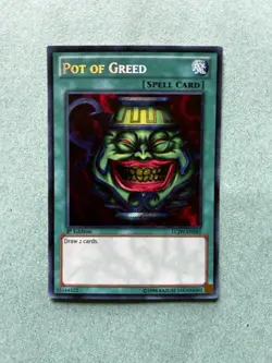Yugioh Pot of Greed LCJW-EN061 Legendary Collection 4 1st Edition Secret Rare - Image 3