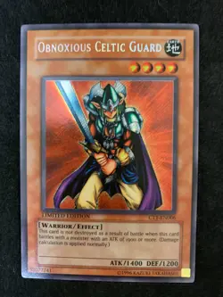 Yu-Gi-Oh! Obnoxious Celtic Guard CT1-EN006 Secret Rare Limited - Image 1