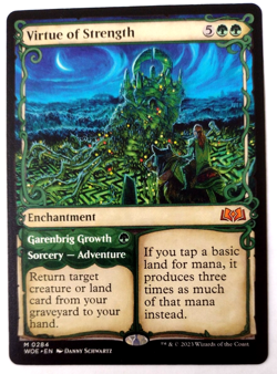 Virtue of Strength (Showcase) - Wilds of Eldraine (WOE) - M 0284 - Image 1