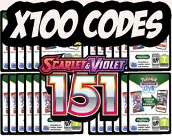 100 Pokemon 151 Booster Pack Codes - Pokemon TCG Live - eBay Messaged - Image 1