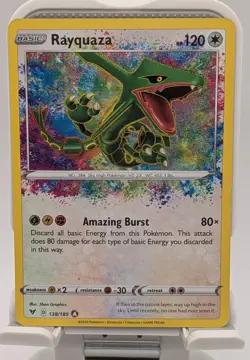 Rayquaza Amazing Rare Vivid Voltage 138/185 NM Pokemon TCG - Image 1