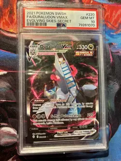 Pokemon TCG Duraludon VMAX 123/203 Evolving Skies Ultra Rare - Image 1