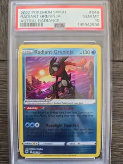 2022 Pokemon SWSH Astral Radiance Radiant Greninja #046/189 PSA 10 Gem Mint - Image 1