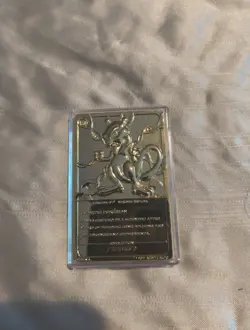 1999 Pokemon MEWTWO #150 23k Gold Plated Card Burger King Promo - Image 2