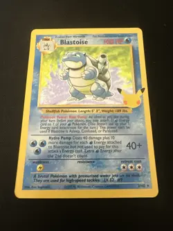 Blastoise 25th Anniversary Stamp 2/102 Celebrations Pokemon Card MINT - Image 1