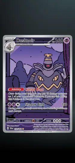 The Pokemon Company Dusknoir 070/064 Rare Holo Shrouded Fable 160 HP 150 Attack - Image 1