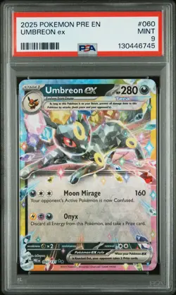 Umbreon Ex Pokemon Pre En-Prismatic Evolutions 060 NM PSA 9 - Image 1