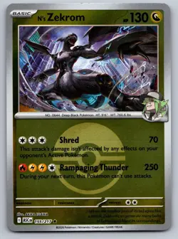 N'S ZEKROM (POKE BALL) 155/217 HOLO R ASCENDED HEROES POKEMON NM/M - Image 1