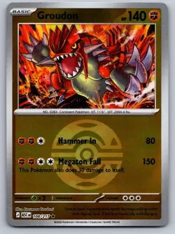 GROUDON (DUSK BALL) 108/217 REVERSE HOLO R POKEMON ASCENDED HEROES NM/M - Image 1