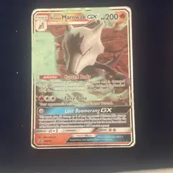 Pokemon TCG Alolan Marowak GX & Volcarona GX Holo SM187 252/236 2019 - Image 2