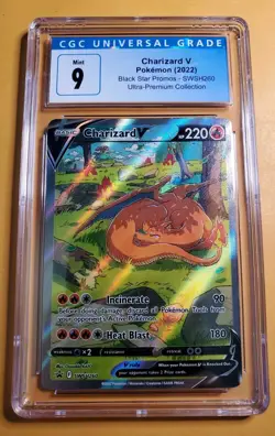 CGC 9 Charizard V SWSH260 Pokemon Ultra Premium Collection Promo Old Style Slab - Image 1