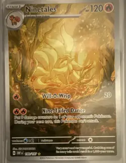 Pokemon Ninetales 199/197 SV03 Obsidian Flames Illustration Rare Holo 120 HP - Image 1