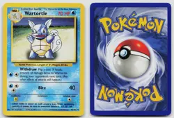 WARTORTLE 42/102 UNCOMMON BASE SET UNLIMITED POKEMON LP - Image 3