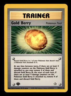 Gold Berry 93/111 Uncommon Neo Genesis Pokemon 1st Edition Near Mint - Image 1