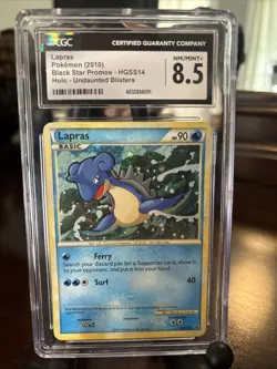Lapras Black Star Promo HGSS14 Holo Pokemon Card CGC 8.5 - Image 1