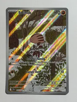 Pokemon TCG Swinub 165/159 SV09: Journey Together Illustration Rare - Image 1