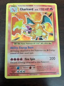 Charizard HOLO RARE 11/108 Pokemon XY Evolutions Anniversary Holographic Foil LP - Image 1