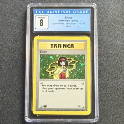Pokemon Erika Holo 1st Ed. 16/132 CGC 8 NM/Mint+ TCG 2000 Gym Heroes WotC Vtg - Image 1