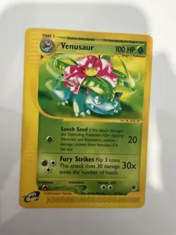 Pokemon Vintage Non-Holo Rare Venusaur 67/165 Expedition Base Wotc E-reader 2002 - Image 1