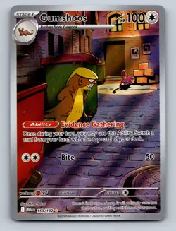 Pokemon TCG Gumshoos Holo Illustration Rare ME01: Mega Evolution 153/132 - Image 1