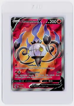Pokemon TCG Chandelure V (Full Art) 247/264 SWSH08: Fusion Strike Playset NM - Image 1