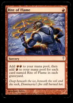 MTG Rite of Flame LP Light Play Coldsnap [3254] - Image 1